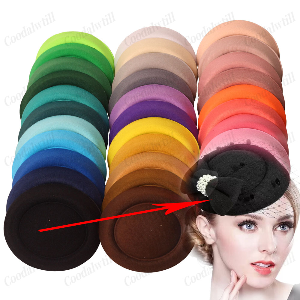 Wedding Floral Supply - 17CMウェディングトップピルボックス型ファシネーターベース、帽子ファシネーターDIYヘアアクセサリー、女性用パーティーウェディングミリタリーキャップ、クラフト用品