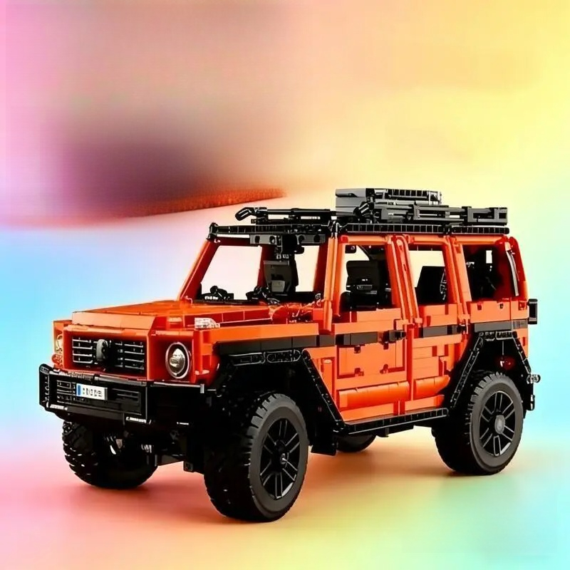 Wedding Yes - オレンジ色のオフロード車G500は、家庭用パズル組み立て玩具、子供や大人の誕生日、クリスマスプレゼントに適しています。