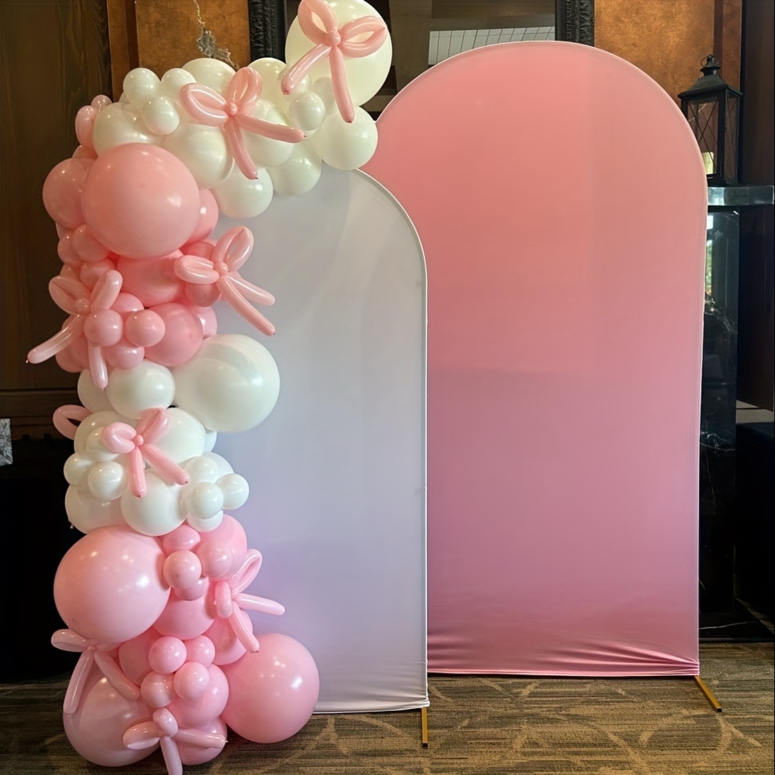 Wedding Balloon Arch - 141個入りピンクのリボンバルーンアーチセット、プリンセスパーティー、女の子の誕生日、婚約、夢のような装飾、DIY雰囲気バルーンデコレーションキット
