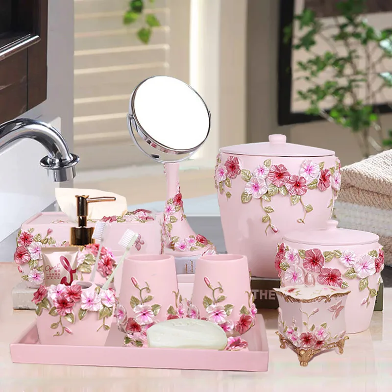 5点セットのバスルームセット、ヨーロッパ風洗面用品キット、結 - Wedding Bathroom Supply Kit のレビューと価格