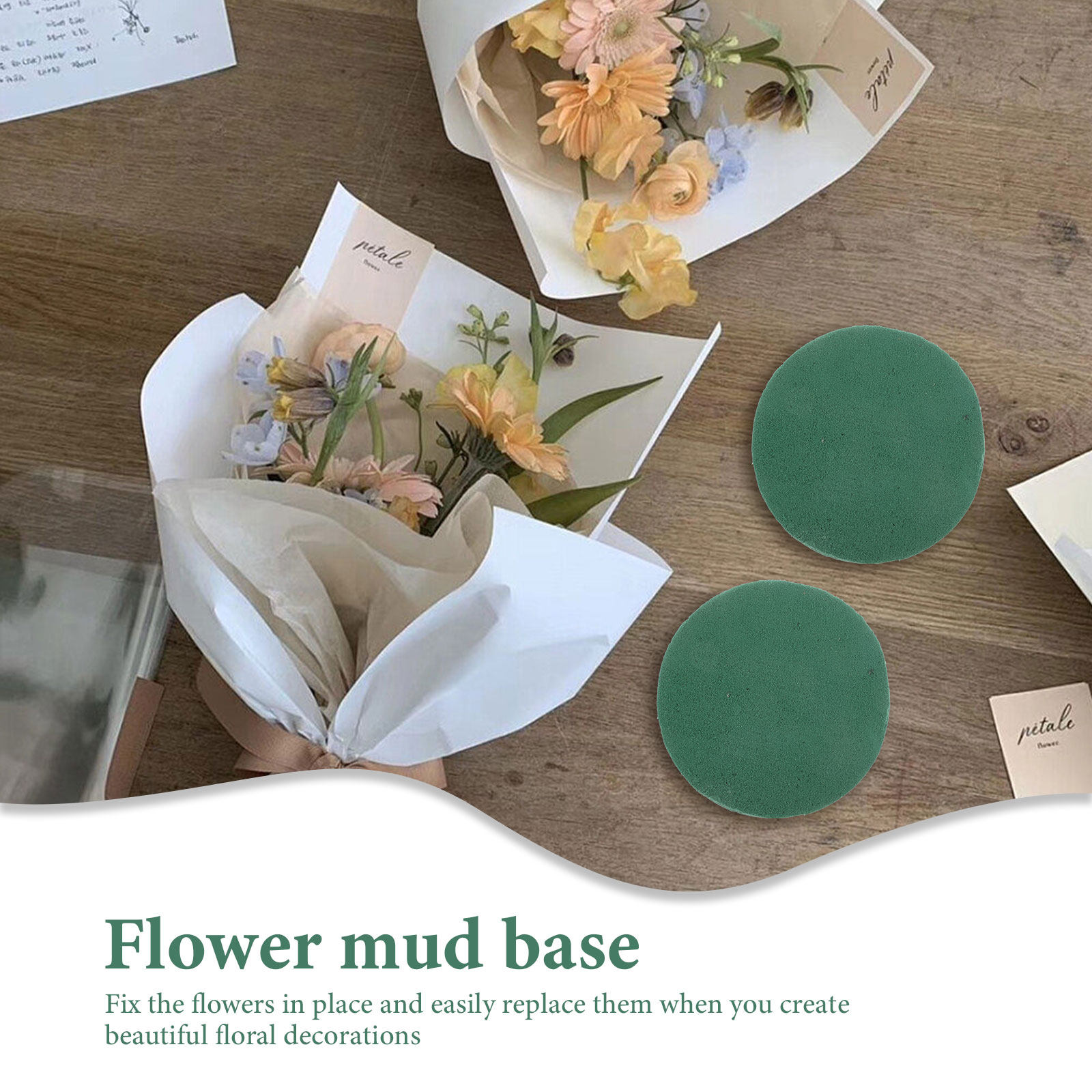 8個入り丸型花用マッドブロック、結婚式や誕生日、特別なイベン - Wedding Floral Supply のレビューと価格