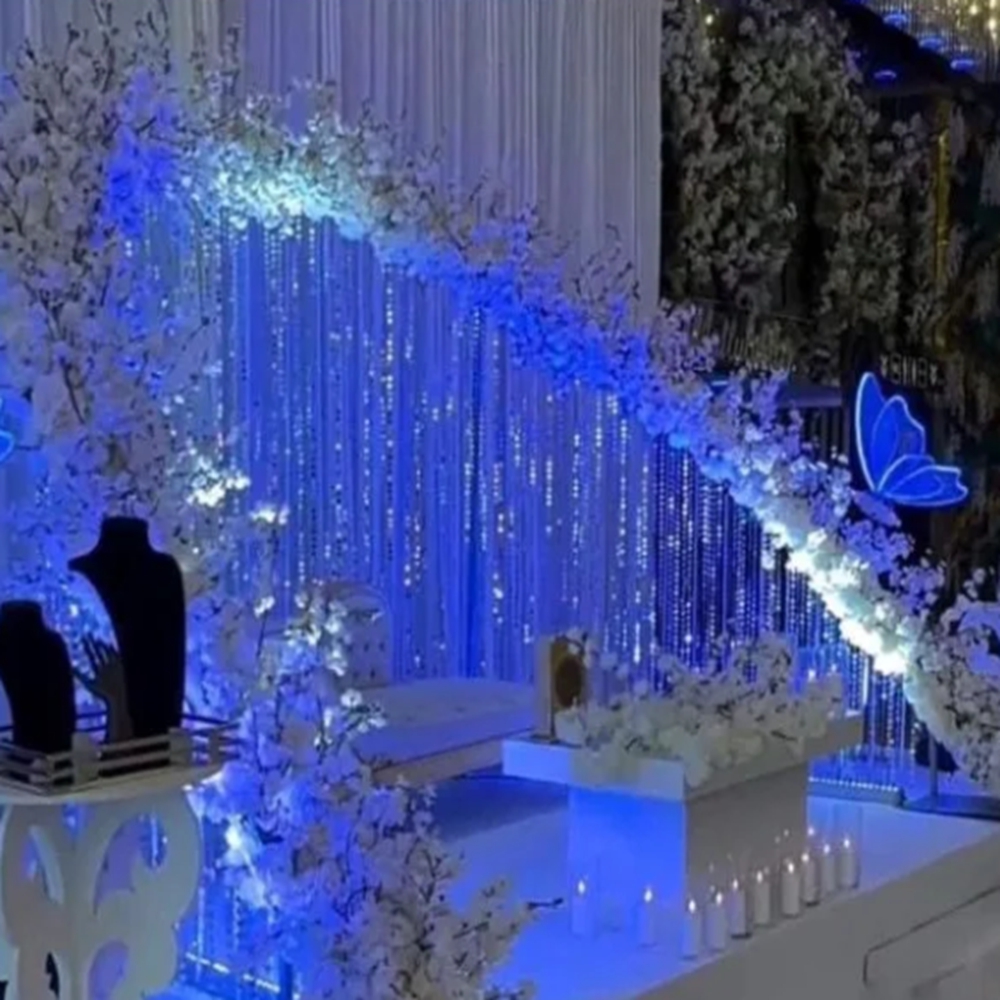 アクリルビーズアーチ造花ディスプレイスタンド ウェディングス - Wedding Balloon Arch のレビューと価格